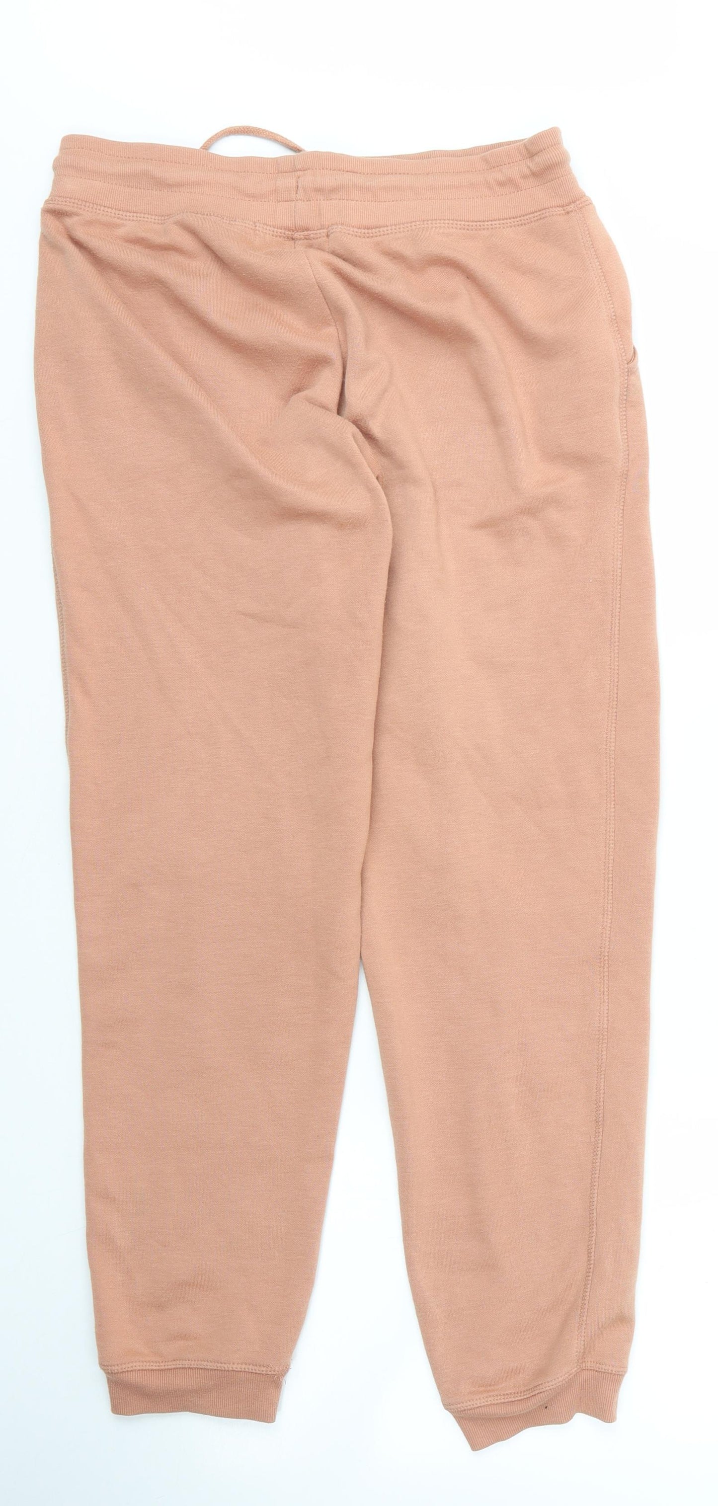 Primark Womens Beige  Cotton Sweatpants Trousers Size S L26 in Regular Drawstring