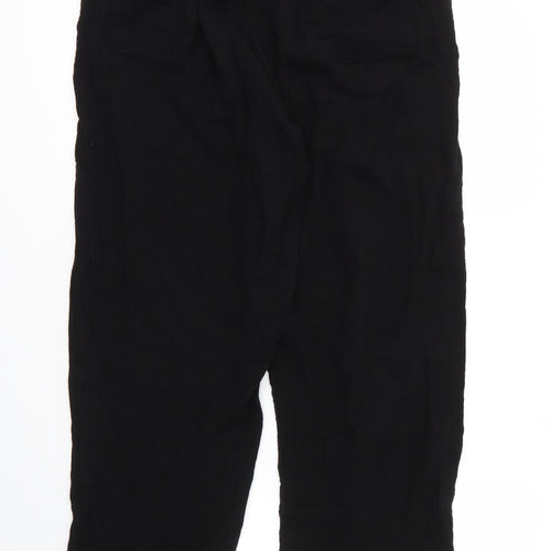 Selcuk Womens Black  Cotton Trousers  Size XL L31 in Regular