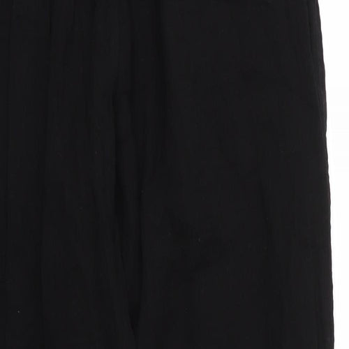 Selcuk Womens Black  Cotton Trousers  Size XL L31 in Regular