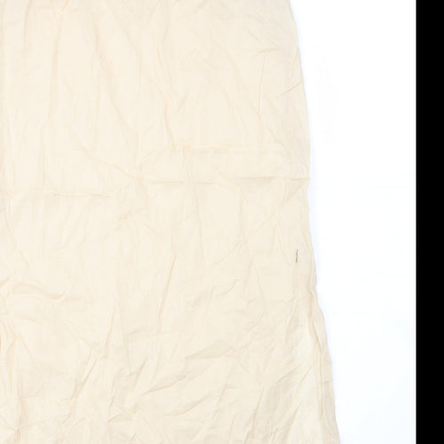 Working Woman Womens Beige  Cotton Shift  Size 12  V-Neck
