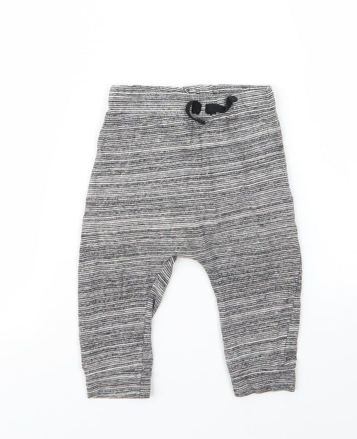 George Boys Grey  Cotton Capri Leggings Size 6-9 Months  Drawstring