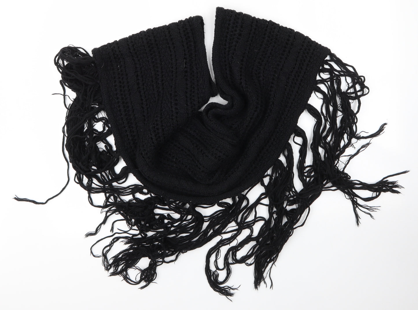 Preworn Unisex Black  Acrylic  Shawl/Wrap
