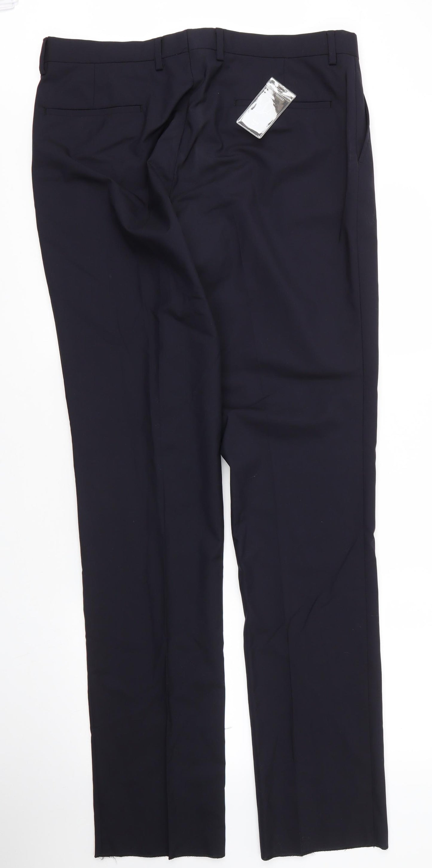 TM LEWIN Womens Blue  Wool Trousers  Size 36 in L36 in Regular Zip