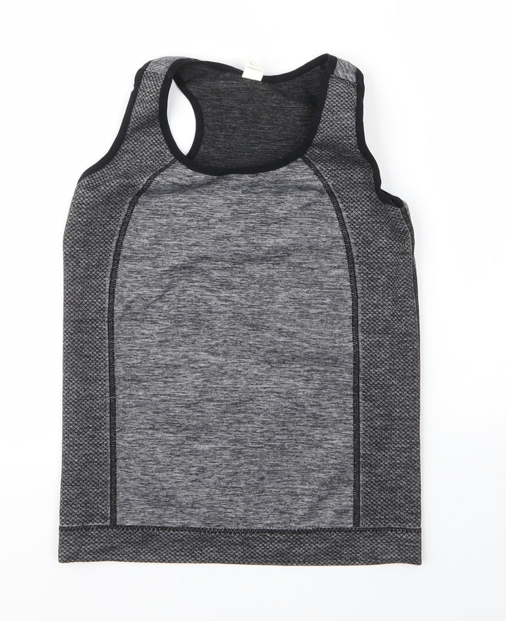 Preworn Womens Grey  Polyester Basic Tank Size S Round Neck