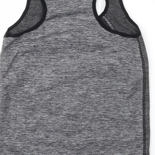 Preworn Womens Grey  Polyester Basic Tank Size S Round Neck