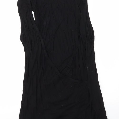 LASCANA Womens Black  Viscose Basic Blouse Size S Scoop Neck