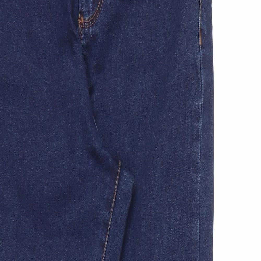 Primark Womens Blue  Cotton Skinny Jeans Size 10 L28 in Regular Zip