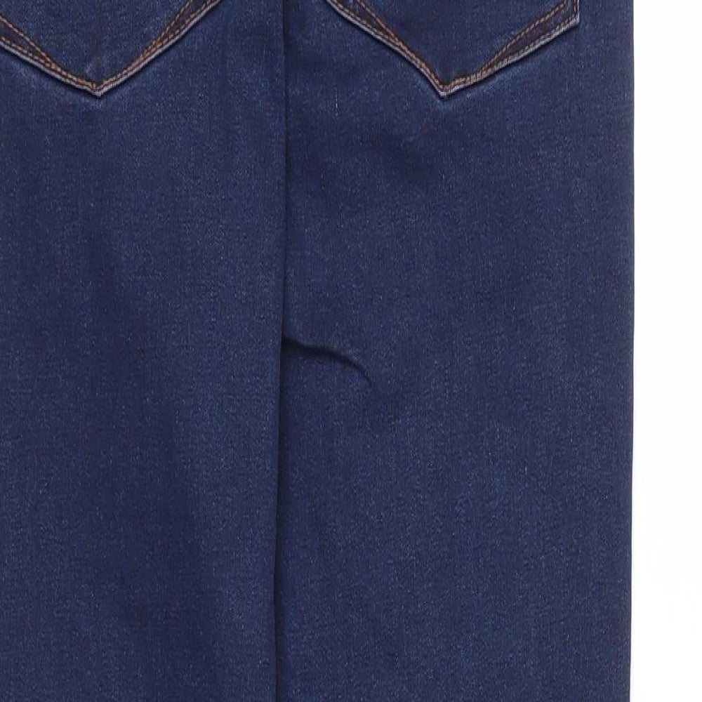 Primark Womens Blue  Cotton Skinny Jeans Size 10 L28 in Regular Zip