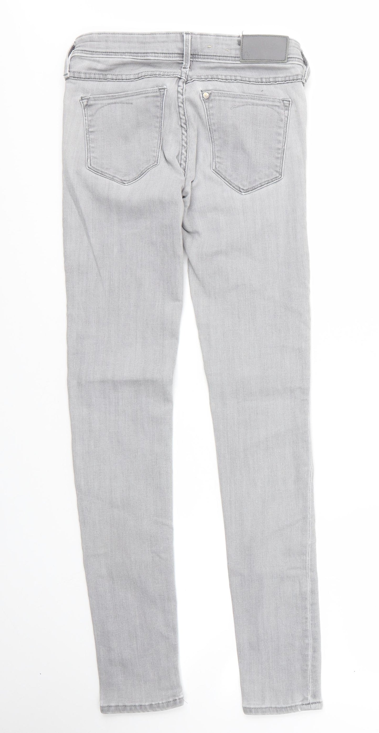 H&M Womens Grey   Skinny Jeans Size 26 L31 in  Zip