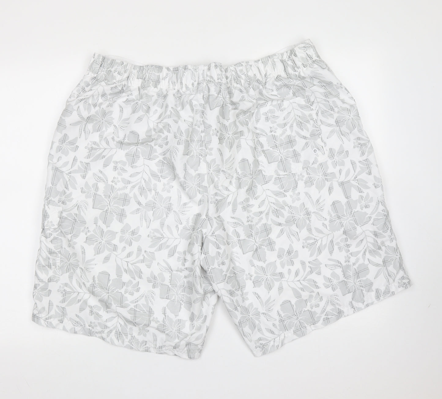 Primark Mens Grey Floral Polyester Bermuda Shorts Size 3XL L10 in Regular