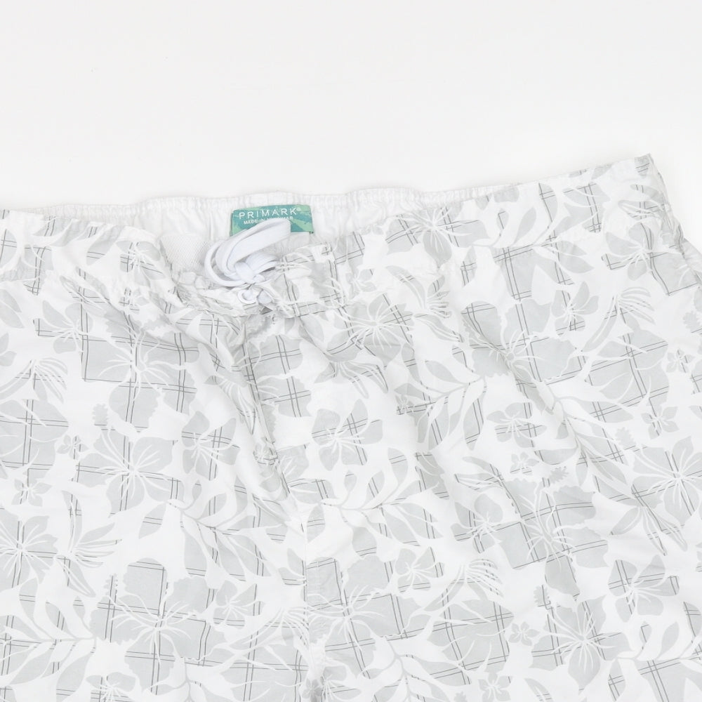 Primark Mens Grey Floral Polyester Bermuda Shorts Size 3XL L10 in Regular