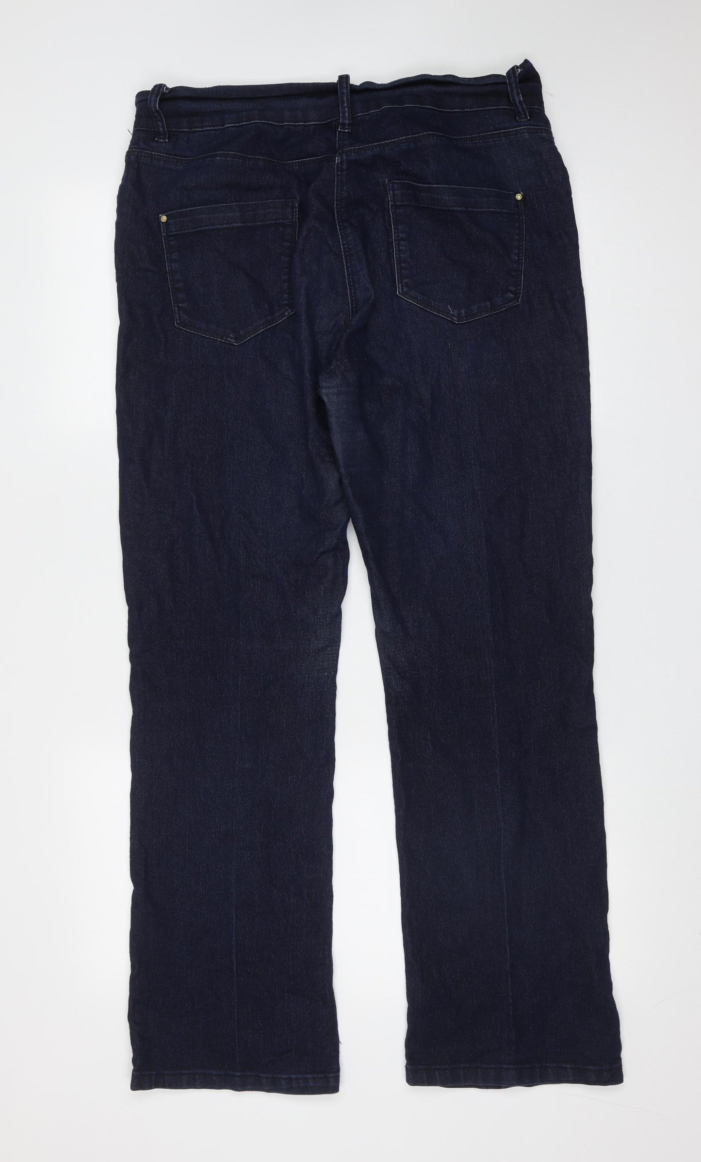 Rogers + Rogers Womens Blue  Cotton Straight Jeans Size 18 L31 in Regular Zip