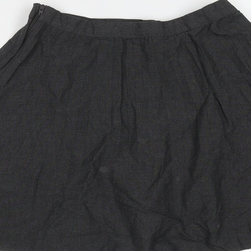 George Girls Grey  Polyester A-Line Skirt Size 9-10 Years  Regular  - pleated, school