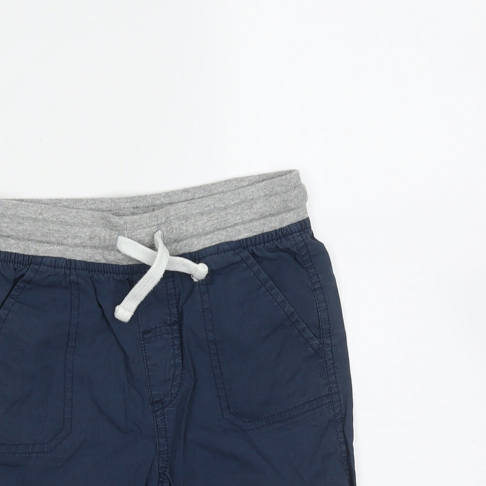 urban rascals Boys Blue  Cotton Bermuda Shorts Size 4-5 Years  Regular Drawstring