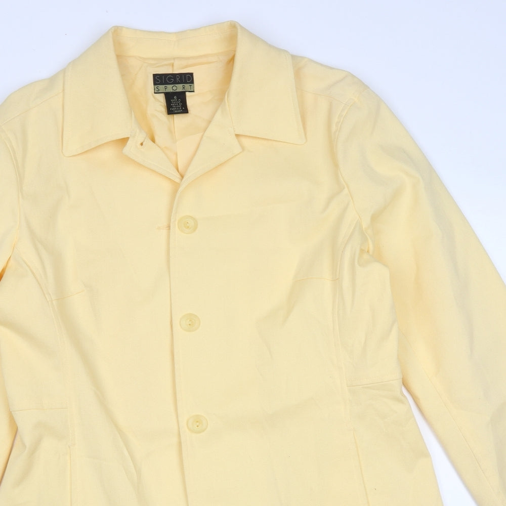 Sigrid Sport Womens Yellow   Jacket  Size 6  Button
