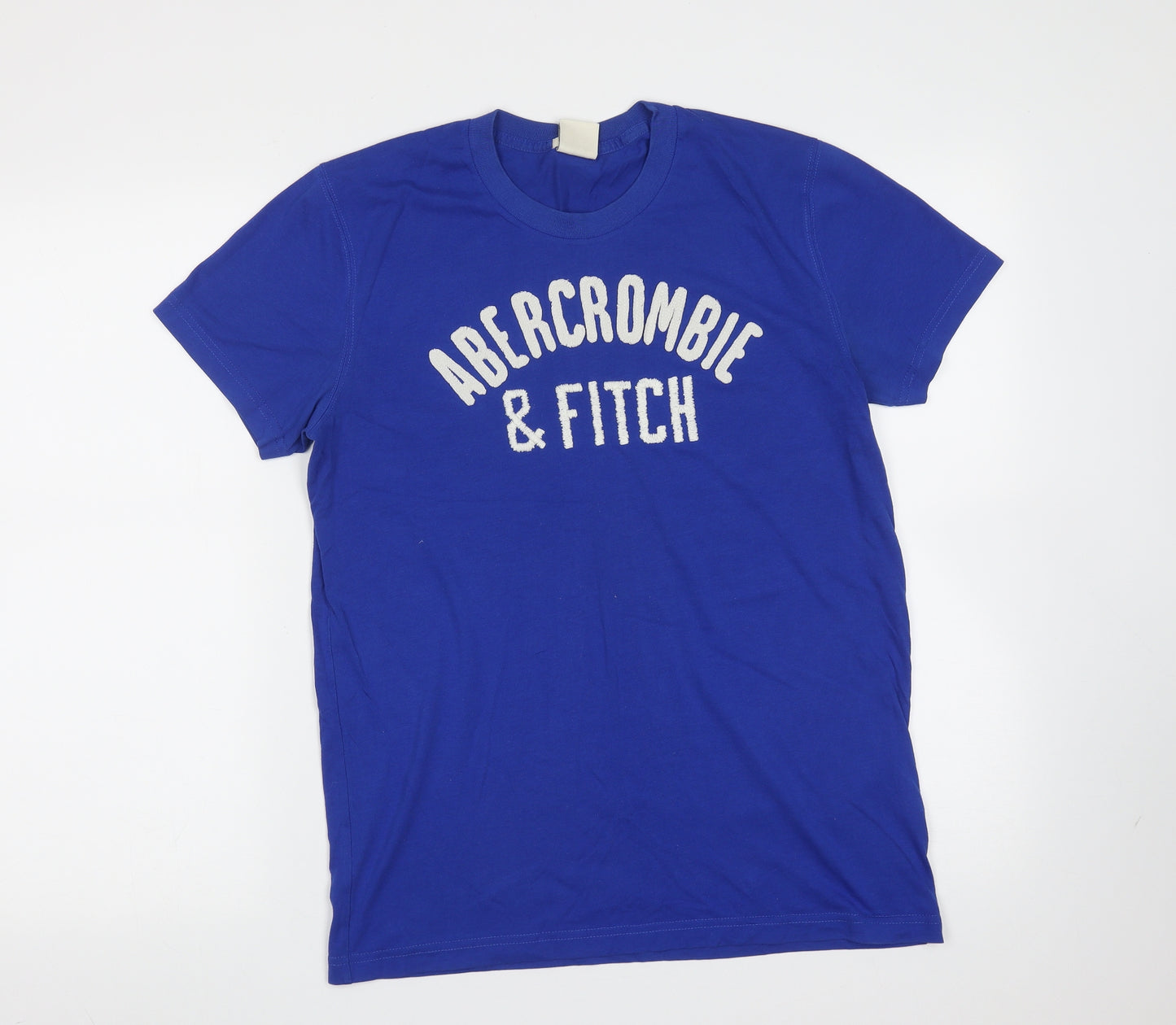 Abercrombie & Fitch Mens Blue  Cotton  T-Shirt Size S Round Neck  - muscle fit