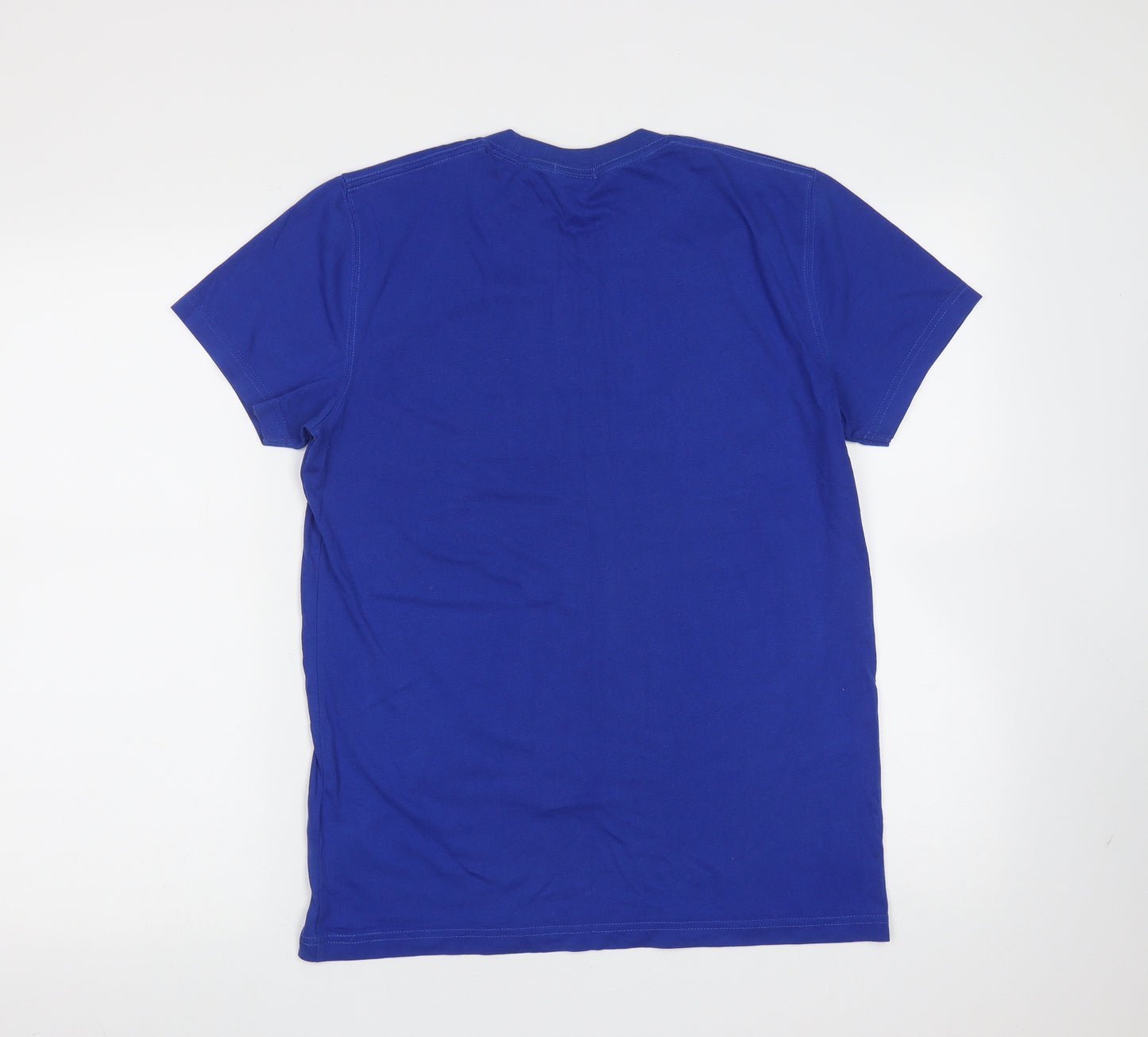 Abercrombie & Fitch Mens Blue  Cotton  T-Shirt Size S Round Neck  - muscle fit
