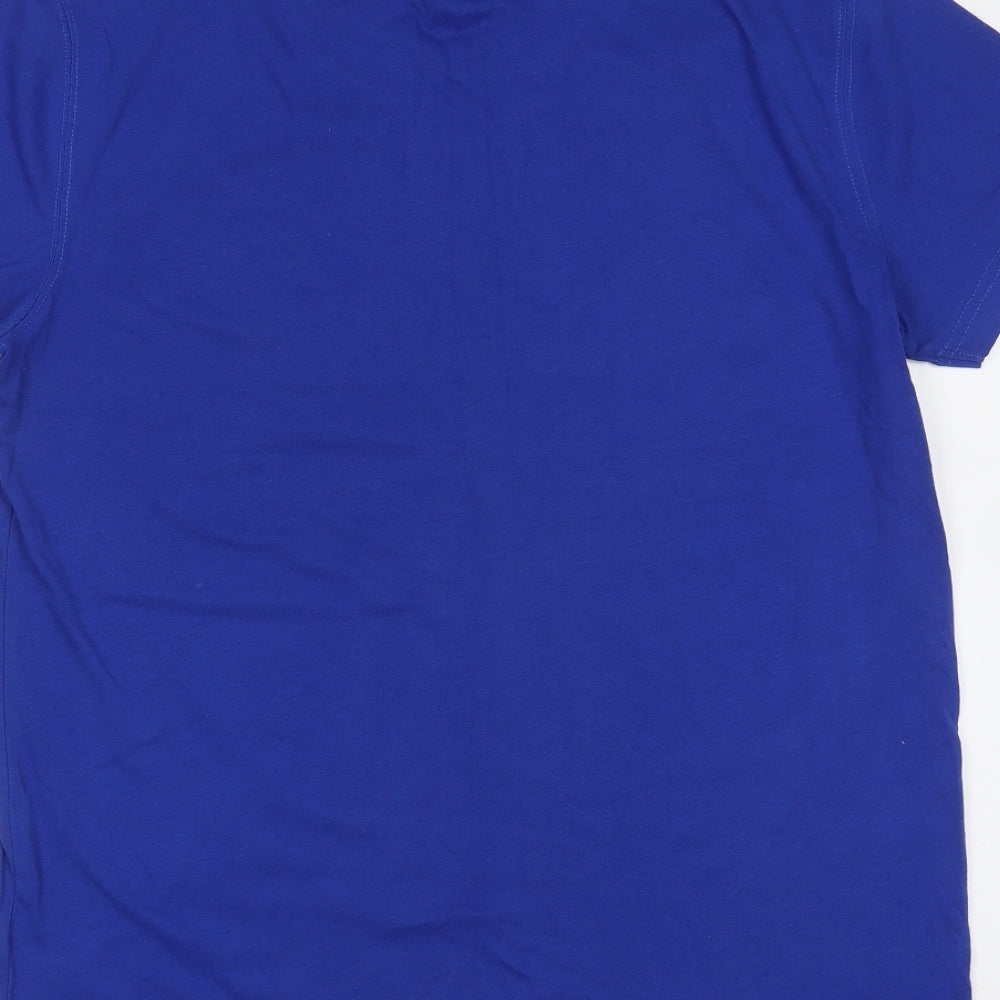 Abercrombie & Fitch Mens Blue  Cotton  T-Shirt Size S Round Neck  - muscle fit