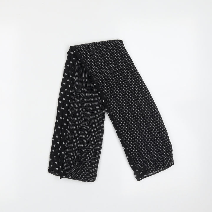 Preworn Womens Black Polka Dot Polyester  Scarf