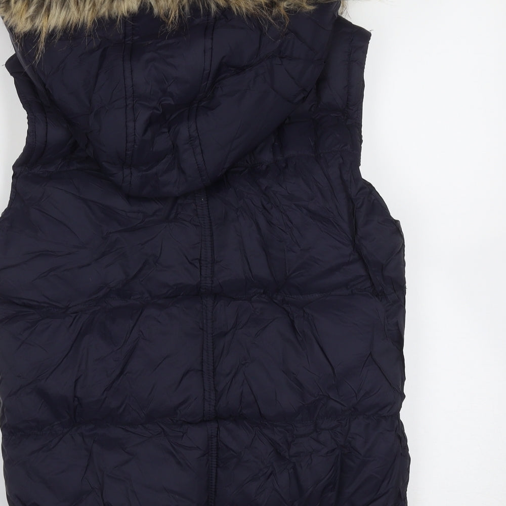 Tokyo Laundry Womens Blue   Gilet Jacket Size 8  Zip