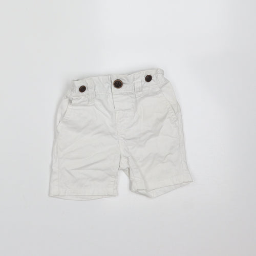 NEXT Baby White  Cotton  Trousers Size 3-6 Months  Zip