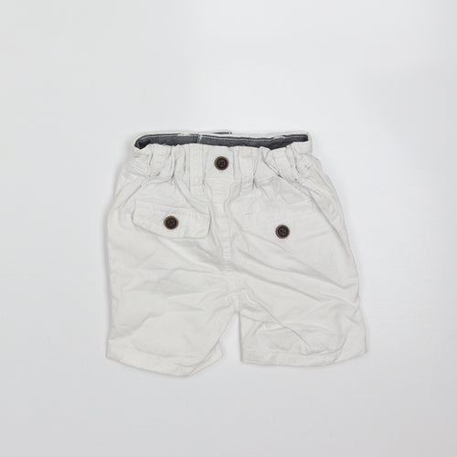 NEXT Baby White  Cotton  Trousers Size 3-6 Months  Zip
