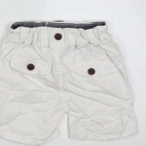 NEXT Baby White  Cotton  Trousers Size 3-6 Months  Zip