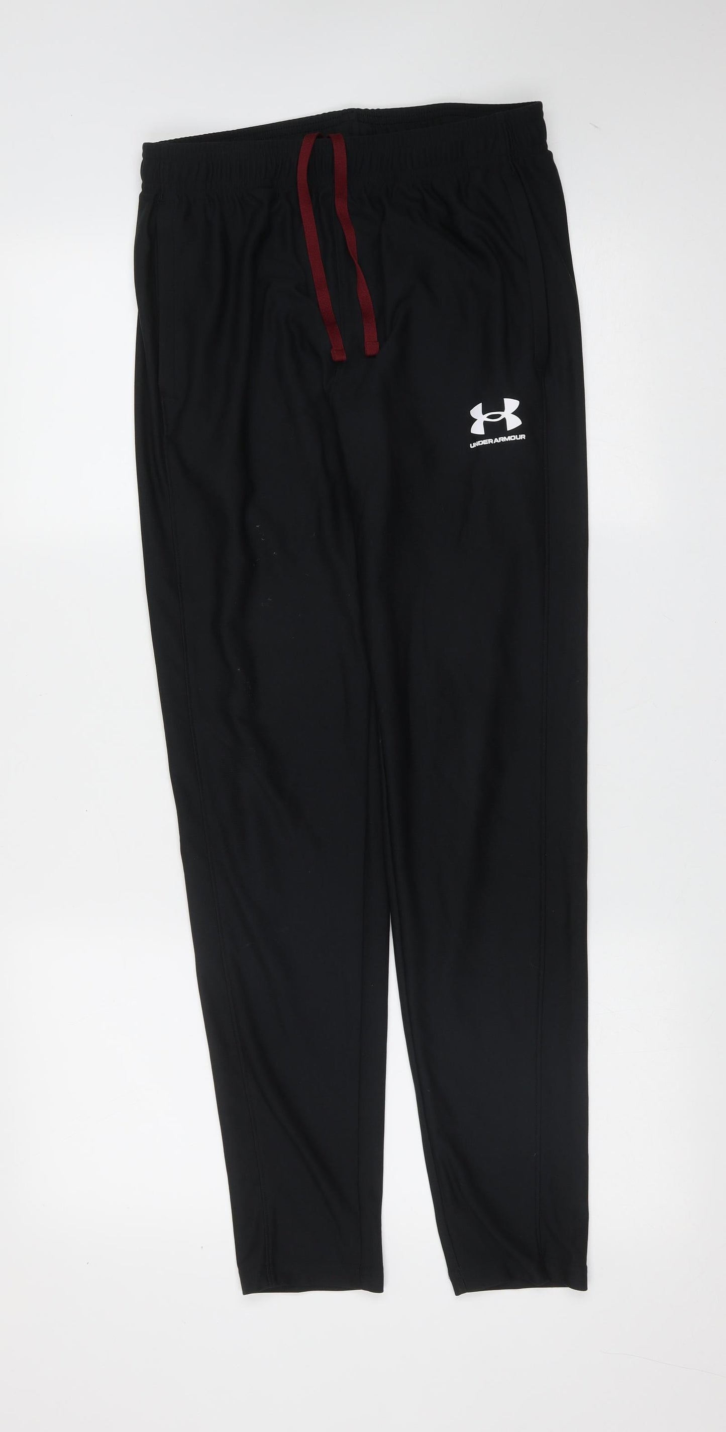 Under armour Mens Black  Polyester Jogger Trousers Size M L30 in Regular Drawstring