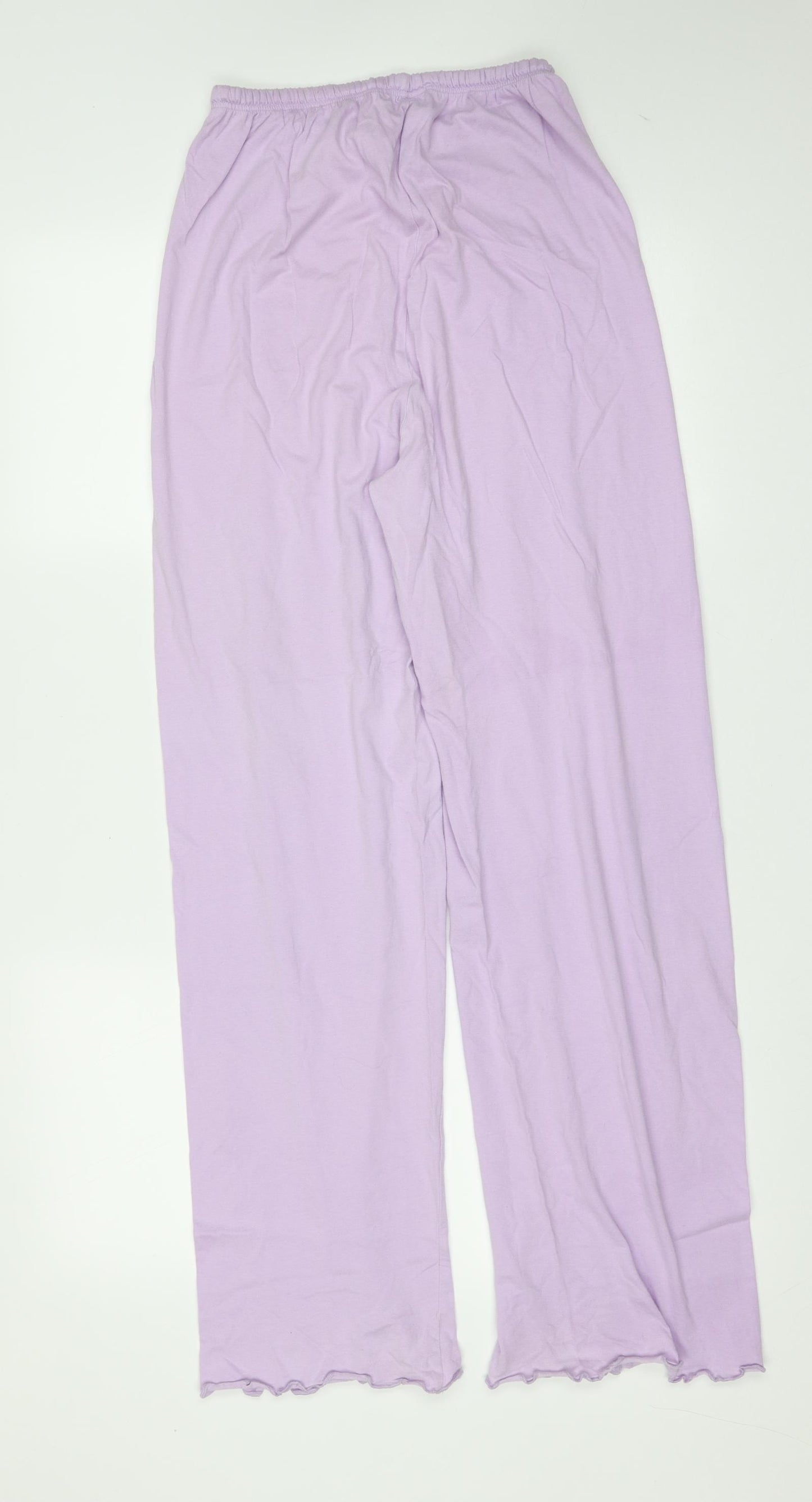 Topshop Womens Purple Solid Cotton  Pyjama Pants Size 10   - heart