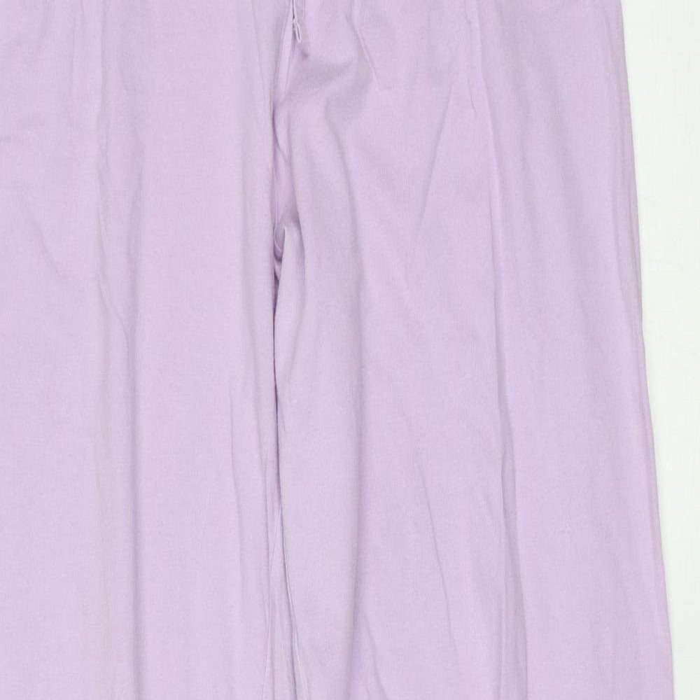 Topshop Womens Purple Solid Cotton  Pyjama Pants Size 10   - heart