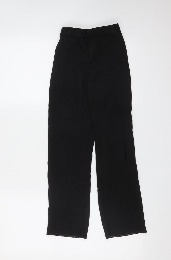 George Boys Black  Polyester  Trousers Size 8-9 Years  Regular Zip - school