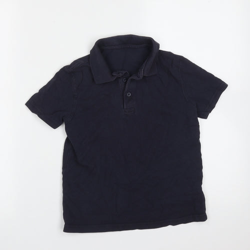 George Boys Blue  Cotton Basic Polo Size 8-9 Years Collared