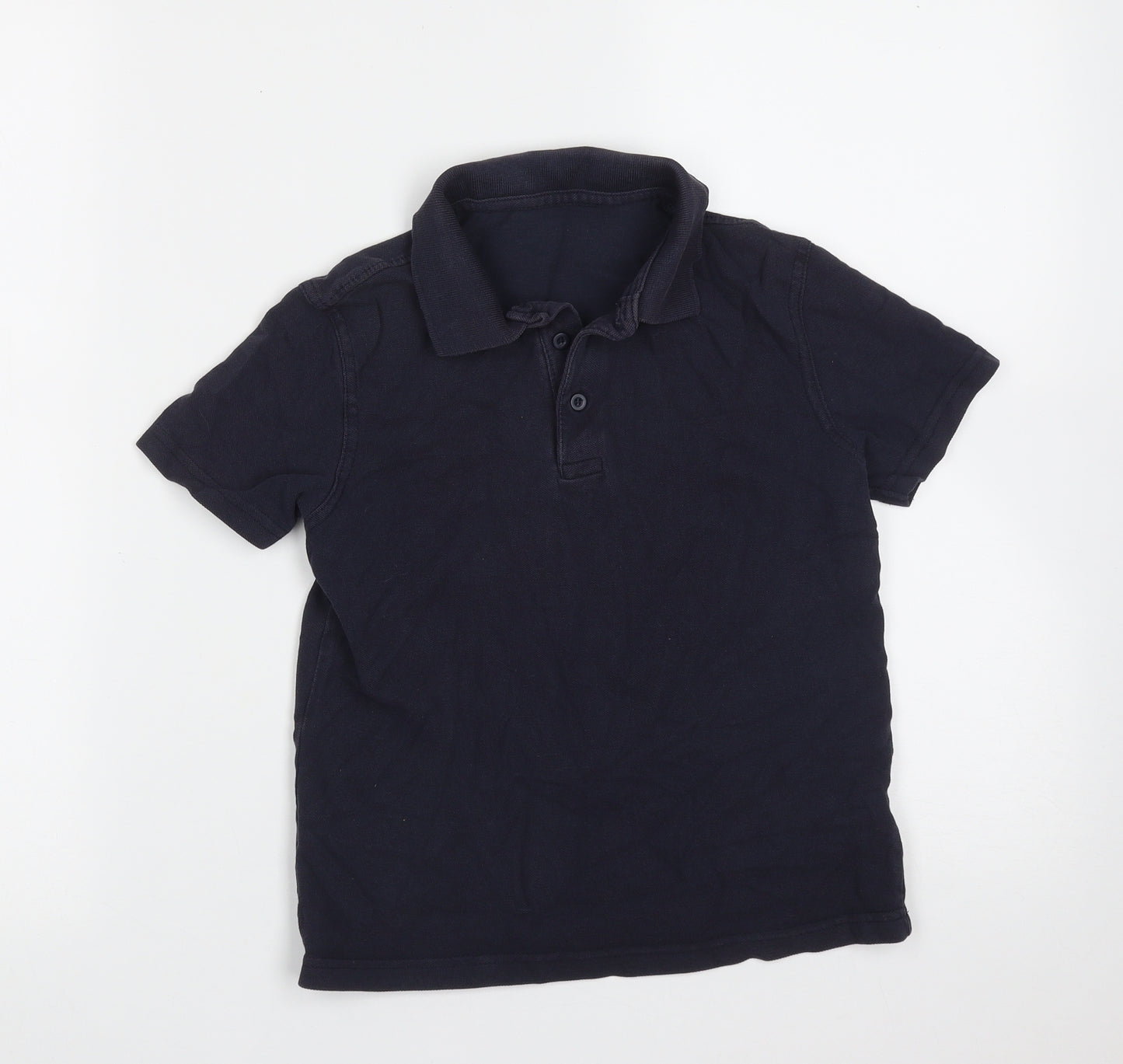George Boys Blue  Cotton Basic Polo Size 8-9 Years Collared