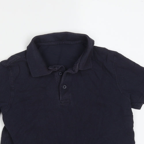 George Boys Blue  Cotton Basic Polo Size 8-9 Years Collared