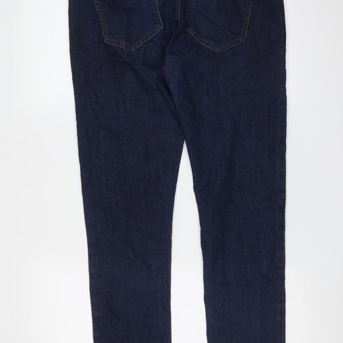 Primark Mens Blue  Cotton Skinny Jeans Size 34 in L32 in Extra-Slim Button