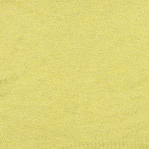 NEXT Womens Yellow Round Neck  Acrylic Pullover Jumper Size M   - heart pattern