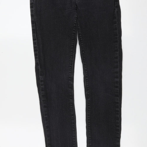 ASOS Womens Grey  Cotton Skinny Jeans Size 28 in L29 in Extra-Slim Zip
