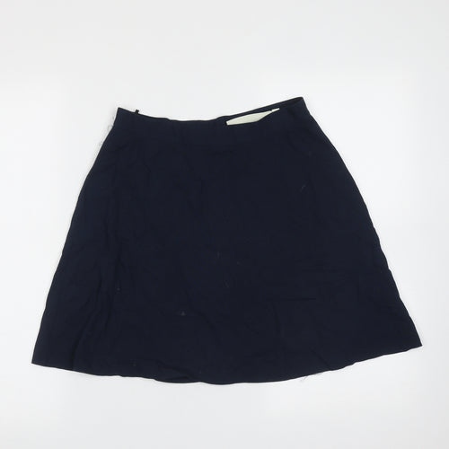 Georgie Womens Blue  Polyester Skater Skirt Size 14   Zip
