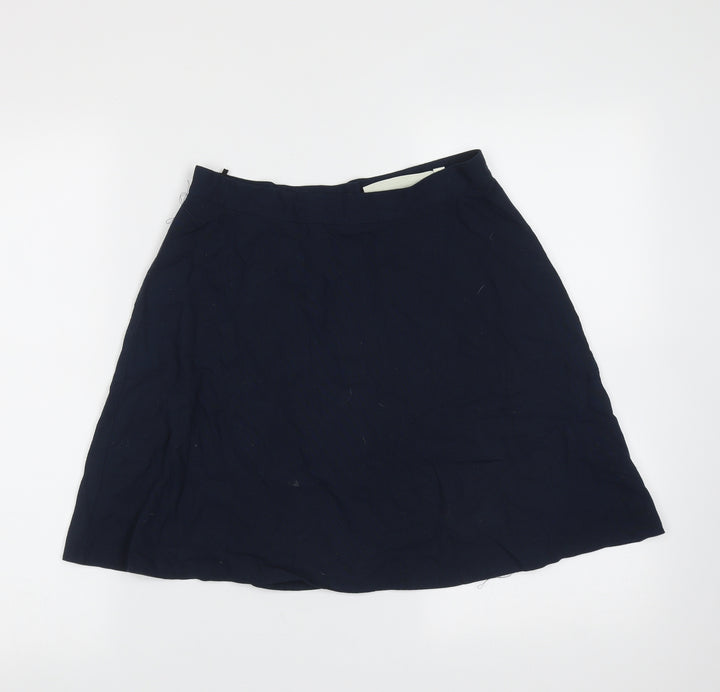 Georgie Womens Blue Polyester Skater Skirt Size 14 Zip