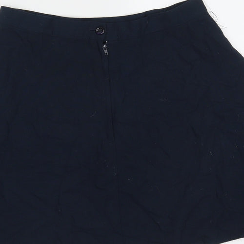 Georgie Womens Blue  Polyester Skater Skirt Size 14   Zip