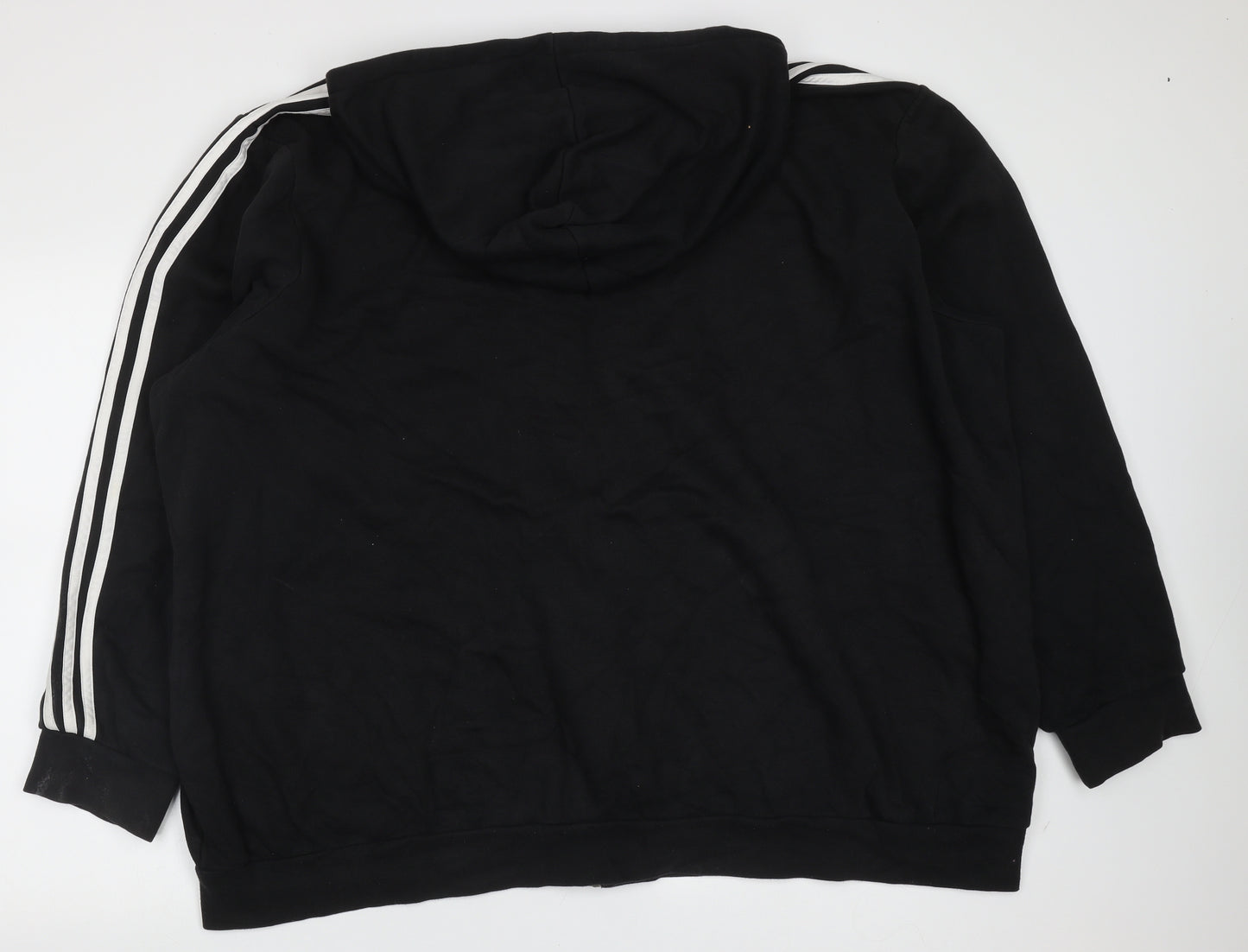adidas Mens Black  Polyester Full Zip Hoodie Size 4XL
