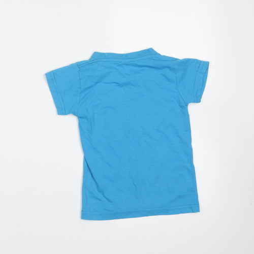Preworn Boys Blue  Cotton Basic T-Shirt Size S Round Neck  - turtle