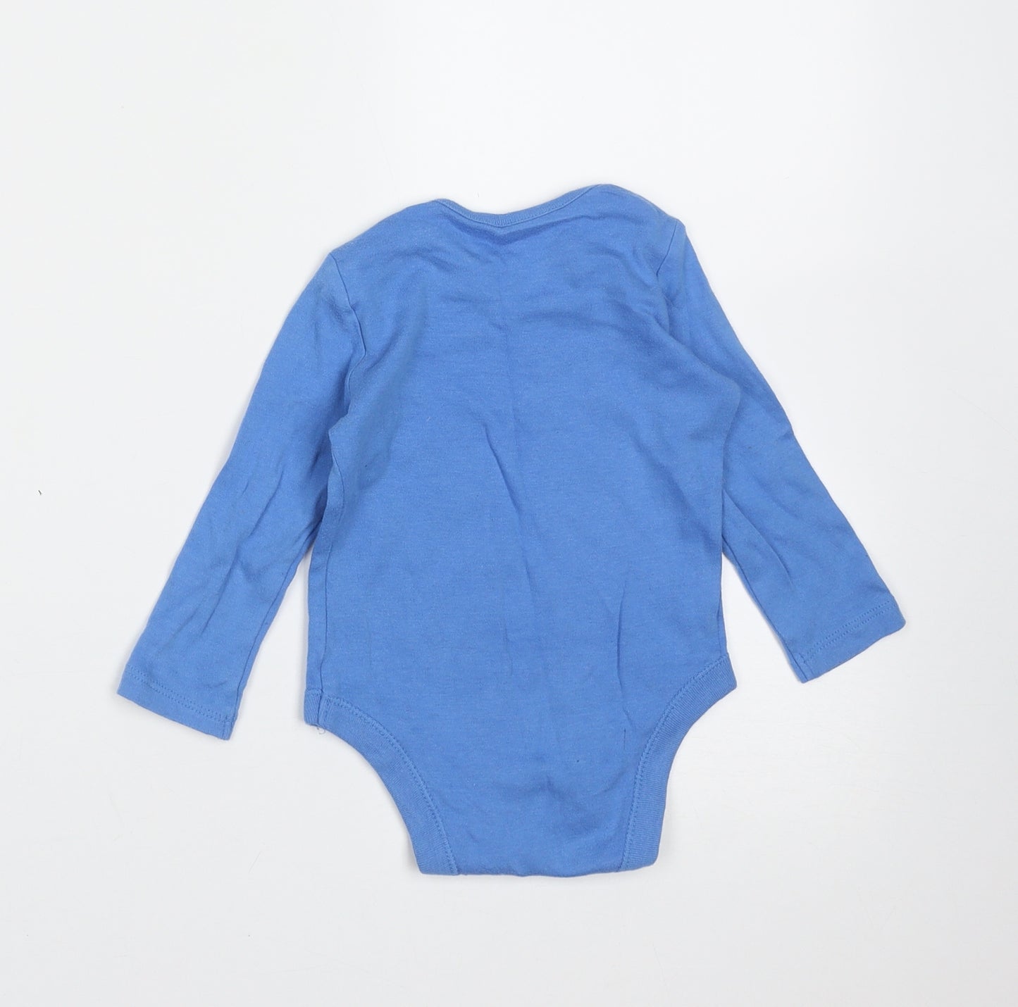 F&F Boys Blue  Cotton Babygrow One-Piece Size 6-9 Months   - born awesome