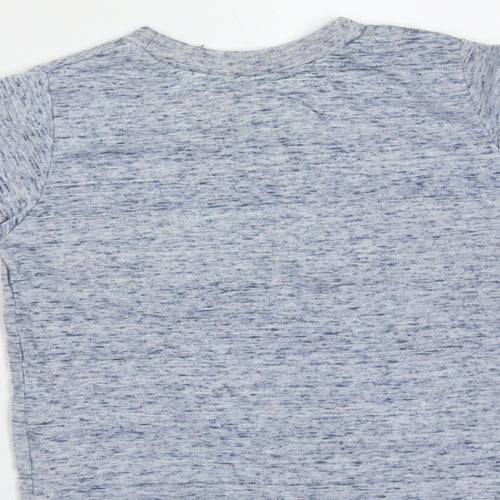 Mini Rebel Boys Blue  Polyester Basic T-Shirt Size 12-18 Months Round Neck  - dude