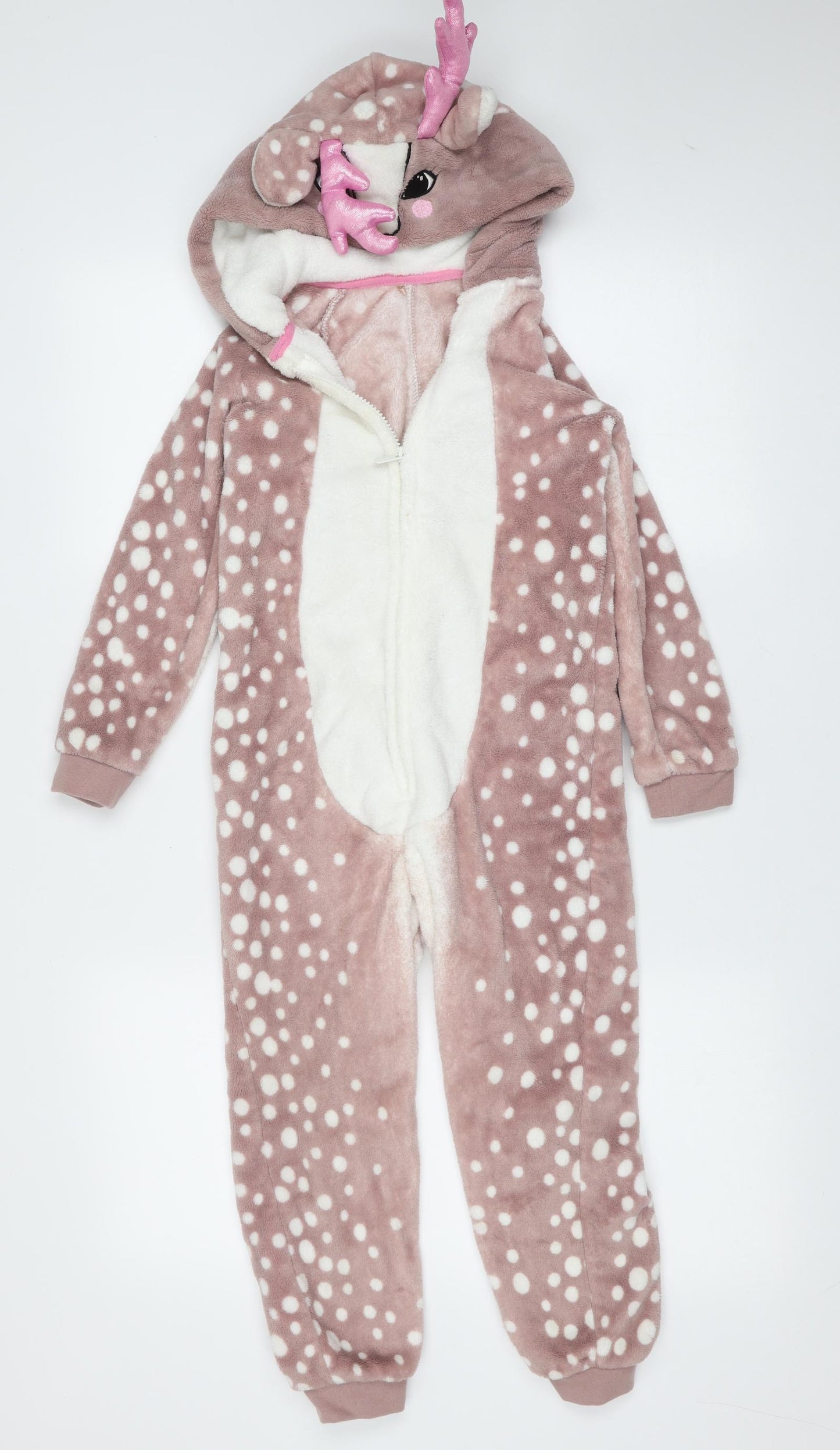 George Girls Purple Animal Print Polyester Top One Piece Size 6-7 Years  Zip - animal onesie