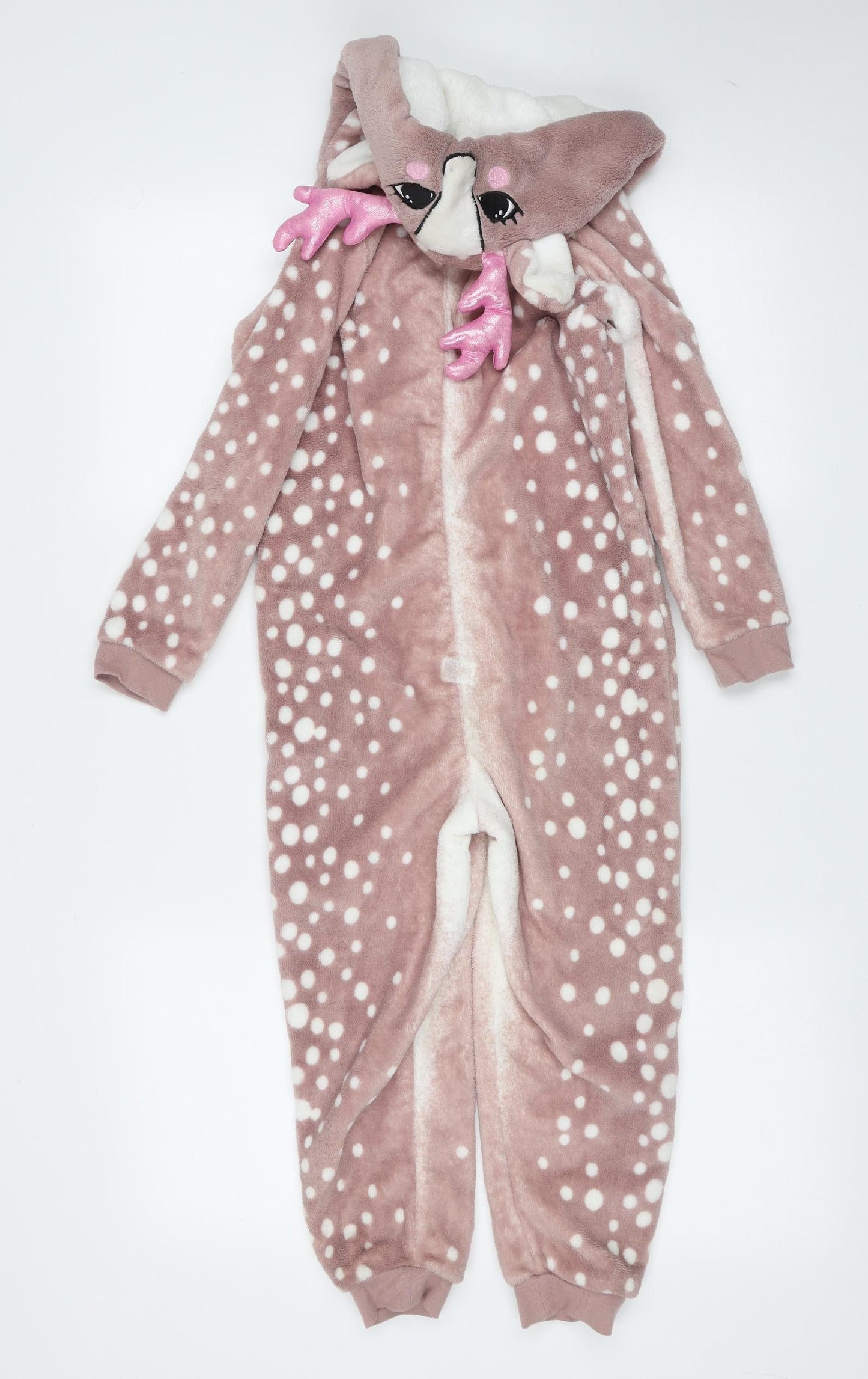George Girls Purple Animal Print Polyester Top One Piece Size 6-7 Years  Zip - animal onesie