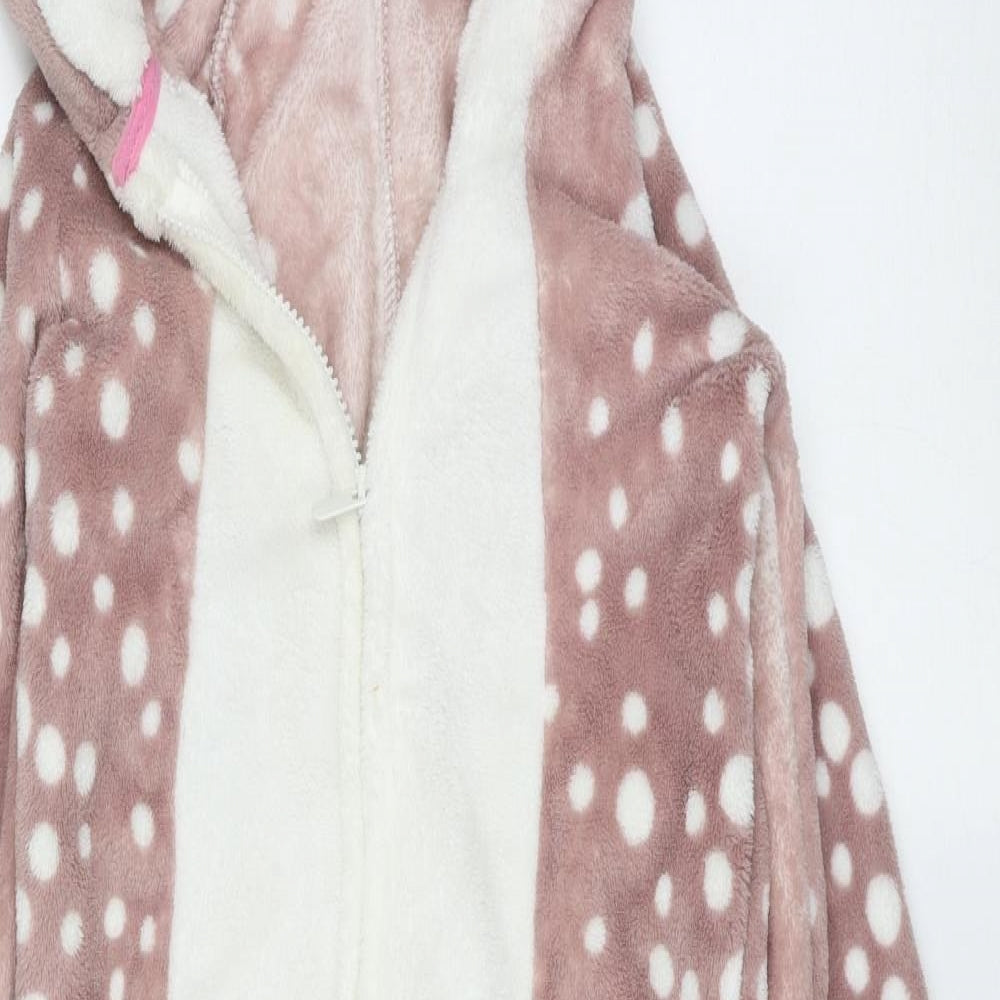George Girls Purple Animal Print Polyester Top One Piece Size 6-7 Years  Zip - animal onesie