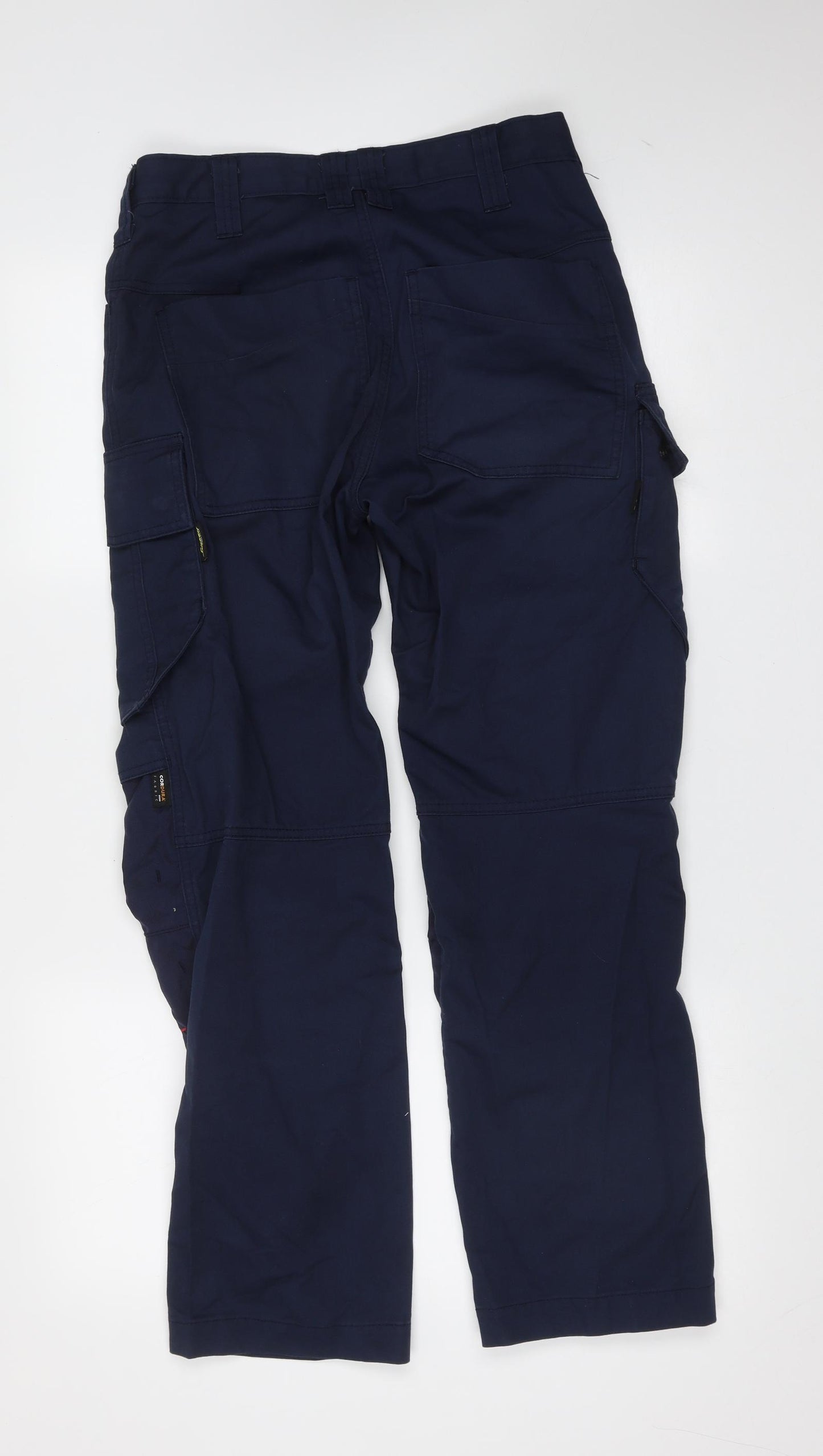 snickers workwear Mens Blue  Cotton Cargo Trousers Size 30 in L30 in Regular