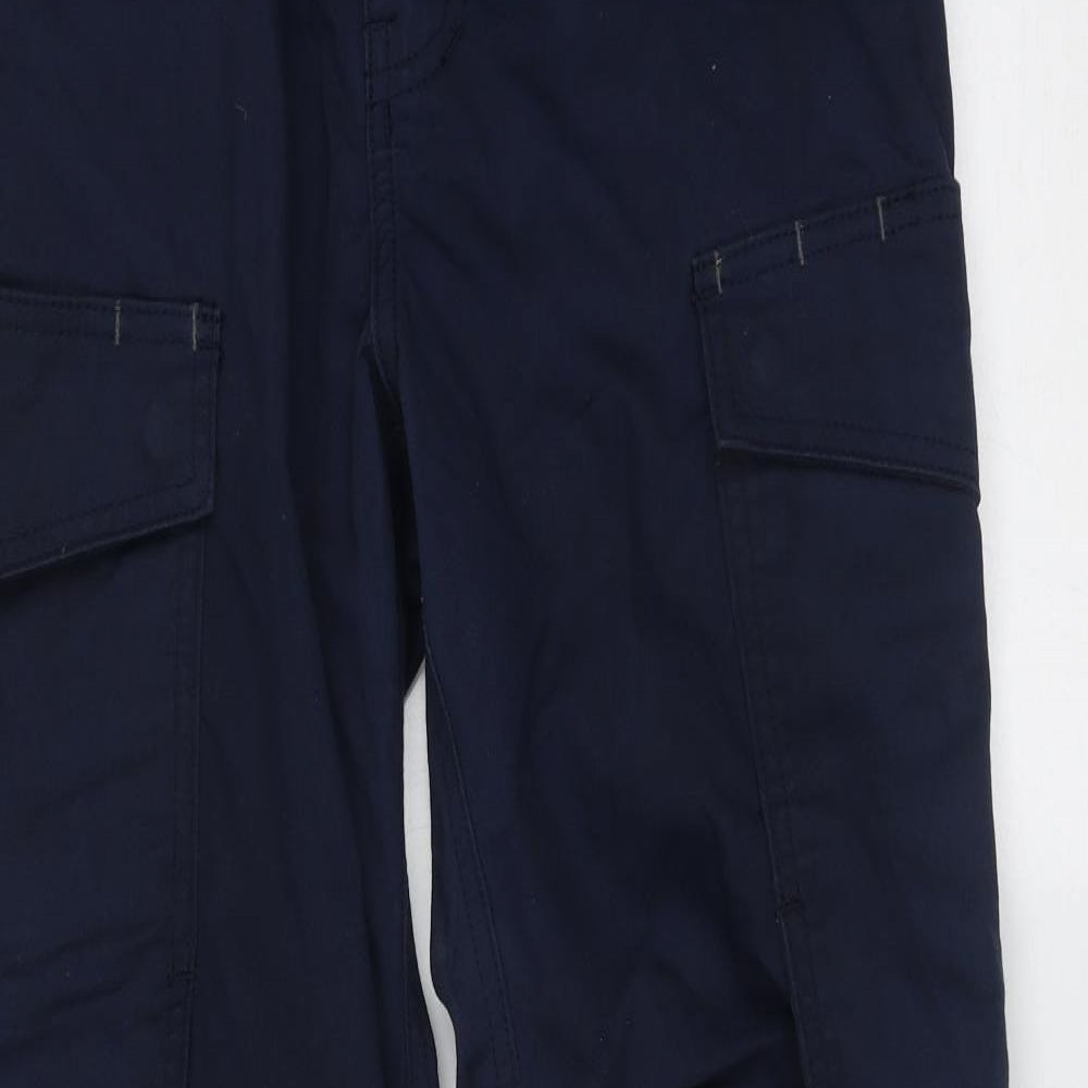 snickers workwear Mens Blue  Cotton Cargo Trousers Size 30 in L30 in Regular