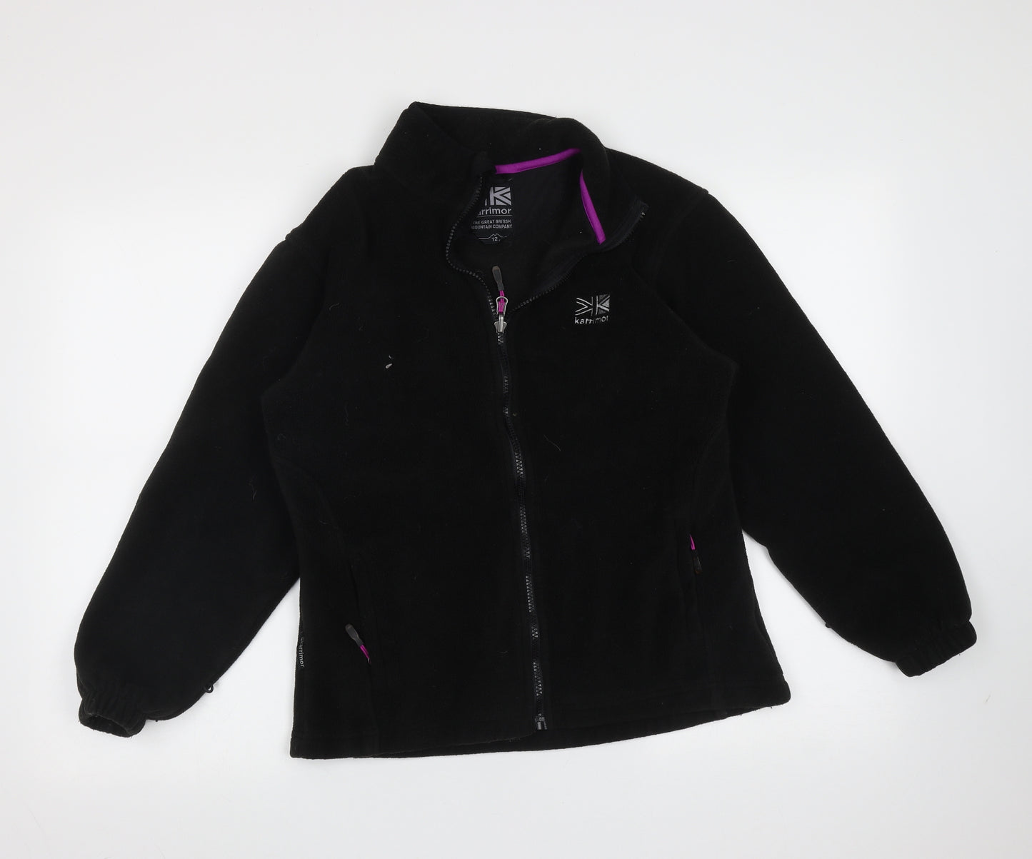 Karrimor Womens Black Round Neck  Polyester Full Zip Jumper Size 12